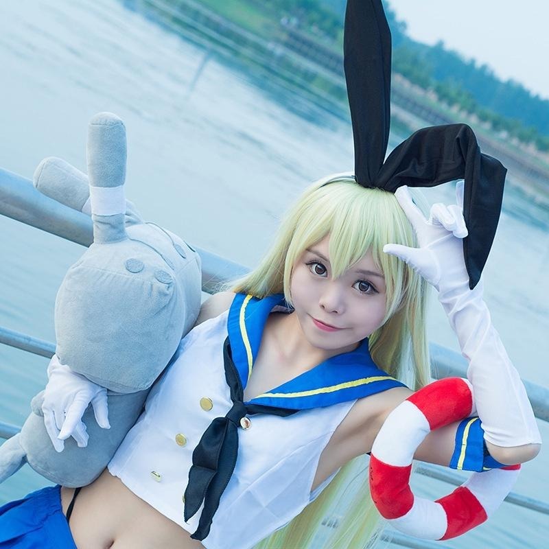 【動漫研習社】艦隊艦娘Collection島風COS學生裝全套cosplay裙子套裝-細節圖2