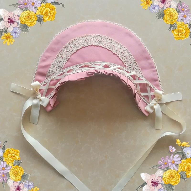 【動漫研習社】可愛古典lolita洛麗塔蕾絲蝴蝶結洛芙德bb帽手作bnt發帽-細節圖2