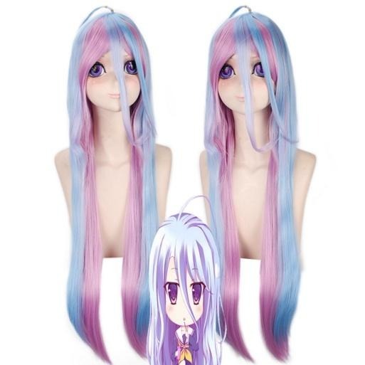 【動漫研習社遊戲人生no game no life 空(そら)漸變COS假髮/彩虹/白Shiro/白しろ漸變色cos假髮-細節圖3