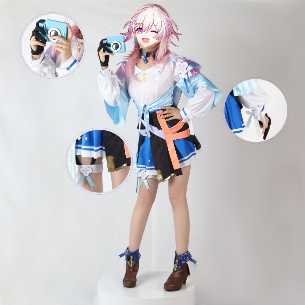 【動漫研習社】崩壞星穹鐵道cos服三月七cosplay遊戲動漫角色扮演服少女-細節圖2