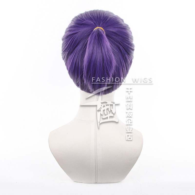 【動漫研習社】藍色監獄 禦影玲王 cos假髮紫色一體紮發-細節圖5