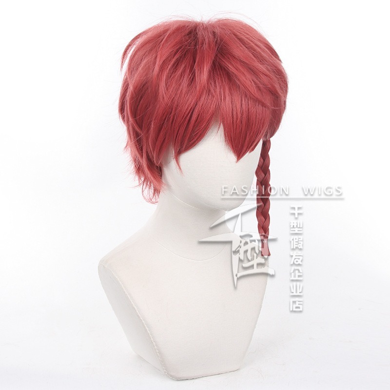 【動漫研習社】藍色監獄黑名蘭士cos假髮一體麻花辮-細節圖3