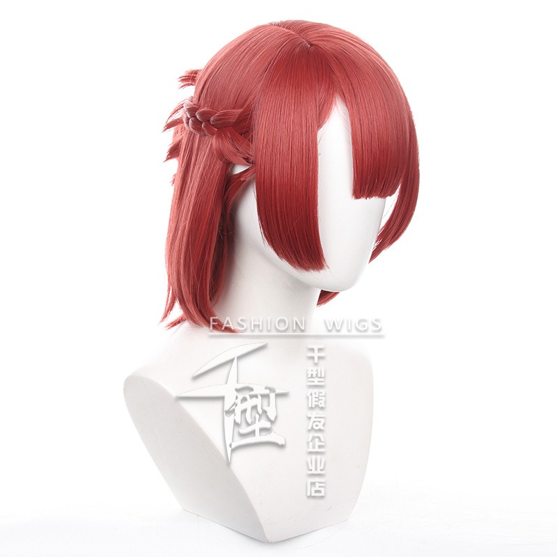 【動漫研習社】藍色監獄帝襟杏桃裡cos假髮暗紅色內扣短髮-細節圖4