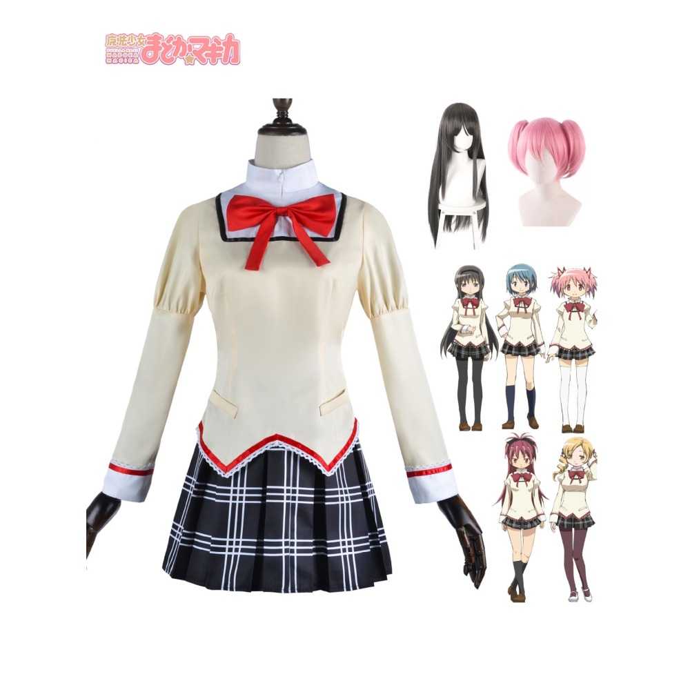 【動漫研習社】魔法少女cos小圓鹿目圓香曉美焰學院cosplay市立見瀧原中學制服-細節圖5