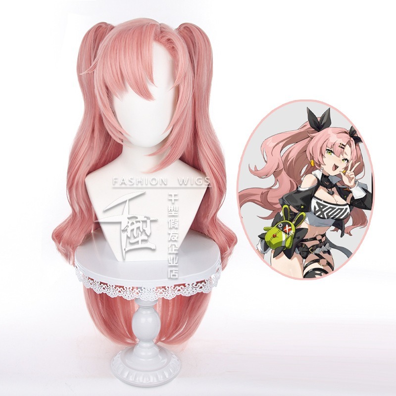 【動漫研習社】絕區零狡兔屋妮可cosplay假髮虎口夾雙馬尾-細節圖2