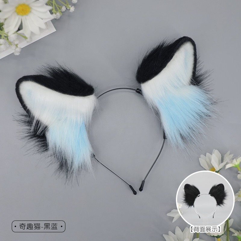 【動漫研習社】手作cosplay小貓漫展頭飾漫展仿真毛絨獸耳貓耳朵髮箍貓咪髮飾-細節圖3