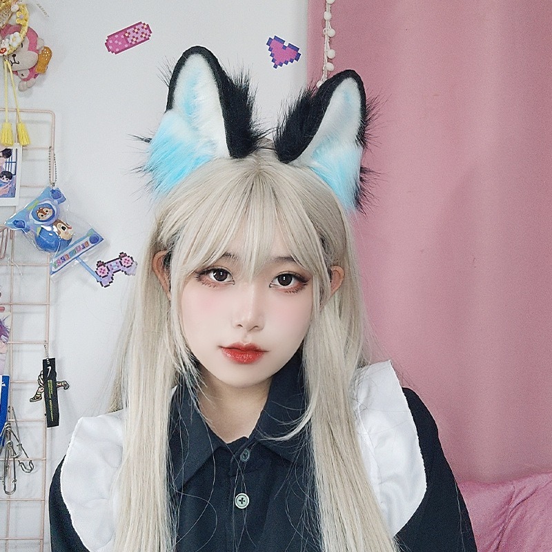 【動漫研習社】手作cosplay小貓漫展頭飾漫展仿真毛絨獸耳貓耳朵髮箍貓咪髮飾-細節圖4