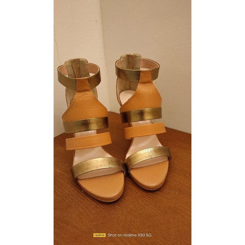 aso/effic牛皮高跟羅馬鞋$990九成新-細節圖2