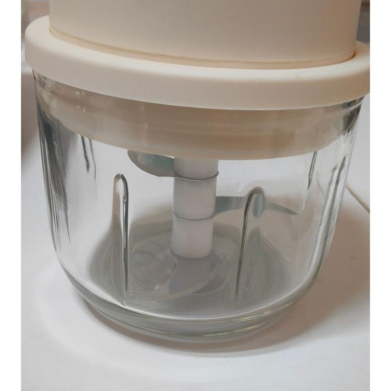 電動切蒜器攪拌機切蒜機料理機電動300ml玻璃材質-細節圖2