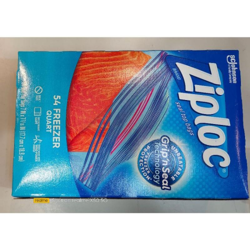保鮮袋好市多costcoZiploc 雙層夾鏈冷凍保鮮袋 小 54入/盒$145