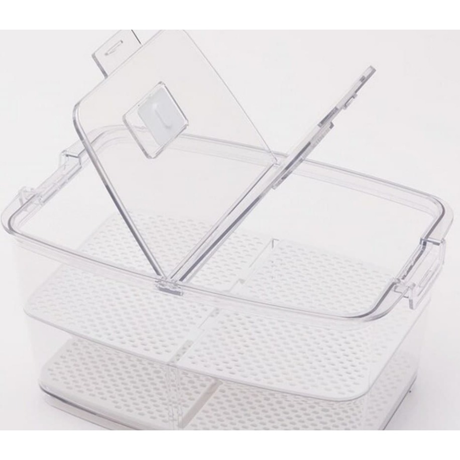 宜得利冰箱用 冷藏用可瀝水保鮮盒 2 L-細節圖2