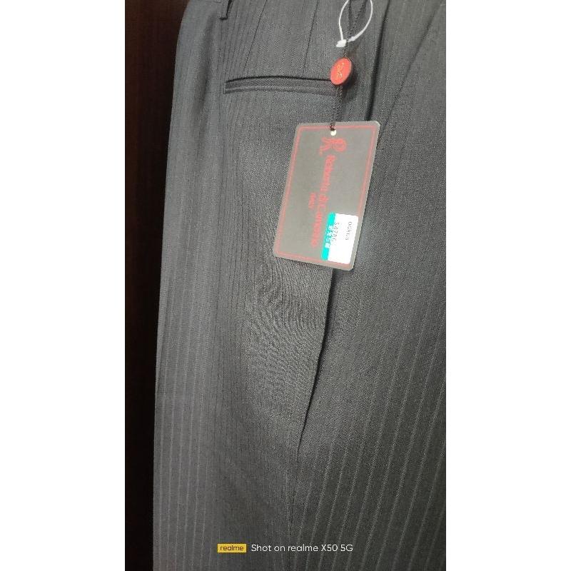 西裝褲諾貝達紳士褲/西裝褲（黑色條紋）出清特賣~台灣製造~再送高級紳士襪數量有限送完為止-細節圖3