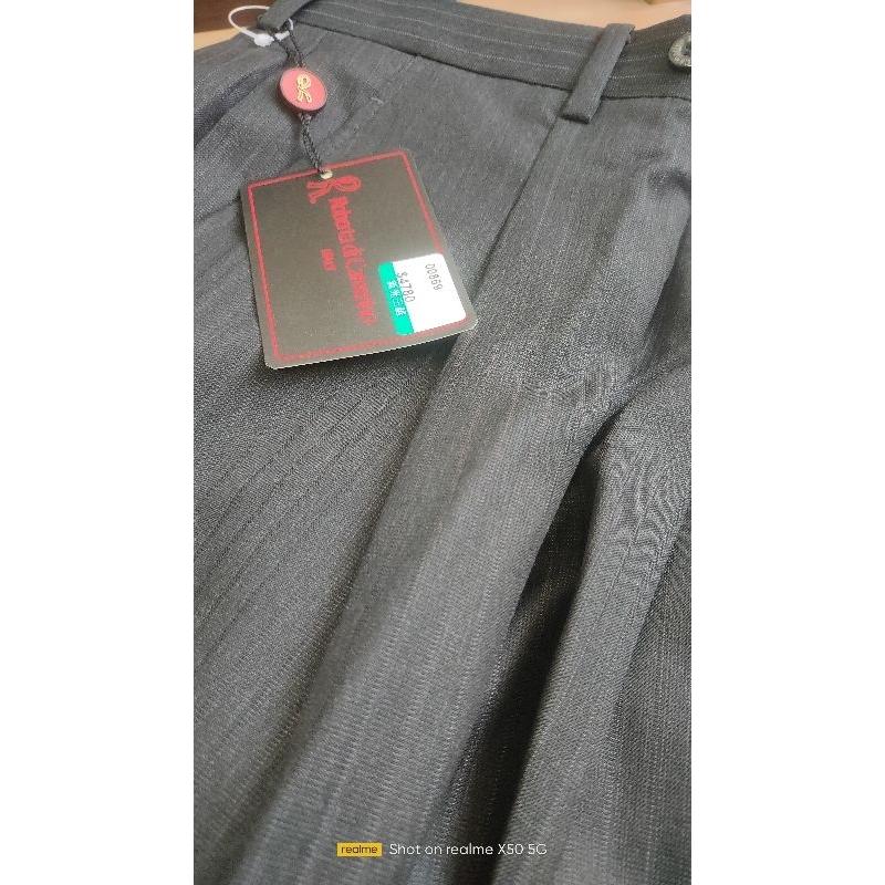 西裝褲諾貝達紳士褲/西裝褲（黑色條紋）出清特賣~台灣製造~再送高級紳士襪數量有限送完為止-細節圖4