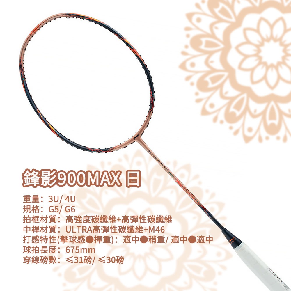 【翊吉體育】李寧LINING BLADEX 900 MAX日 3U/4U 原廠授權經銷商-細節圖7