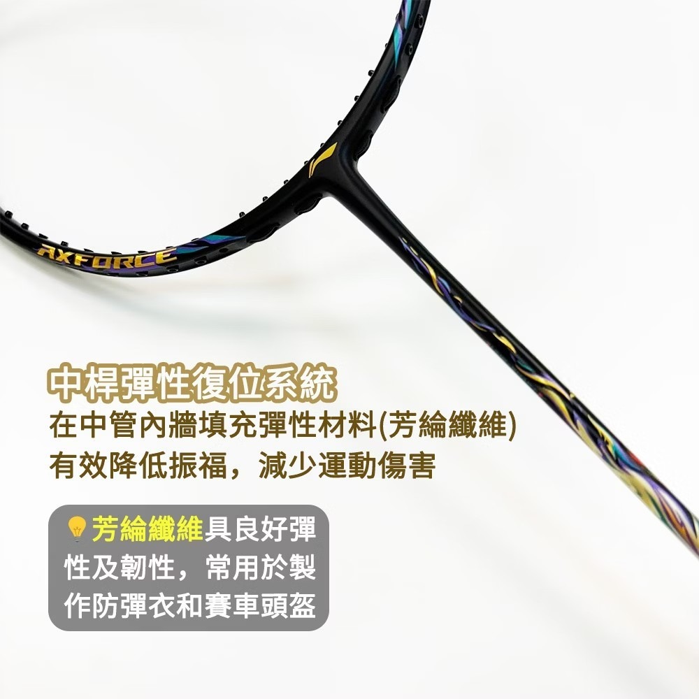 【翊吉體育】李寧LINING Axforce 雷霆 100 麒麟 黑金 3U/4U 李寧羽球拍 原廠授權經銷商-細節圖8