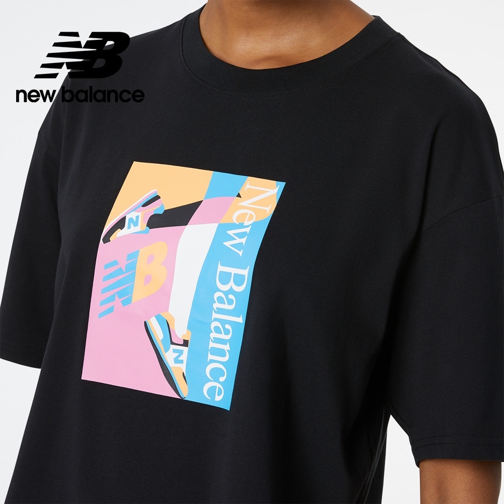 /M號/ New Balance 女生黑色短版棉Tee-細節圖2