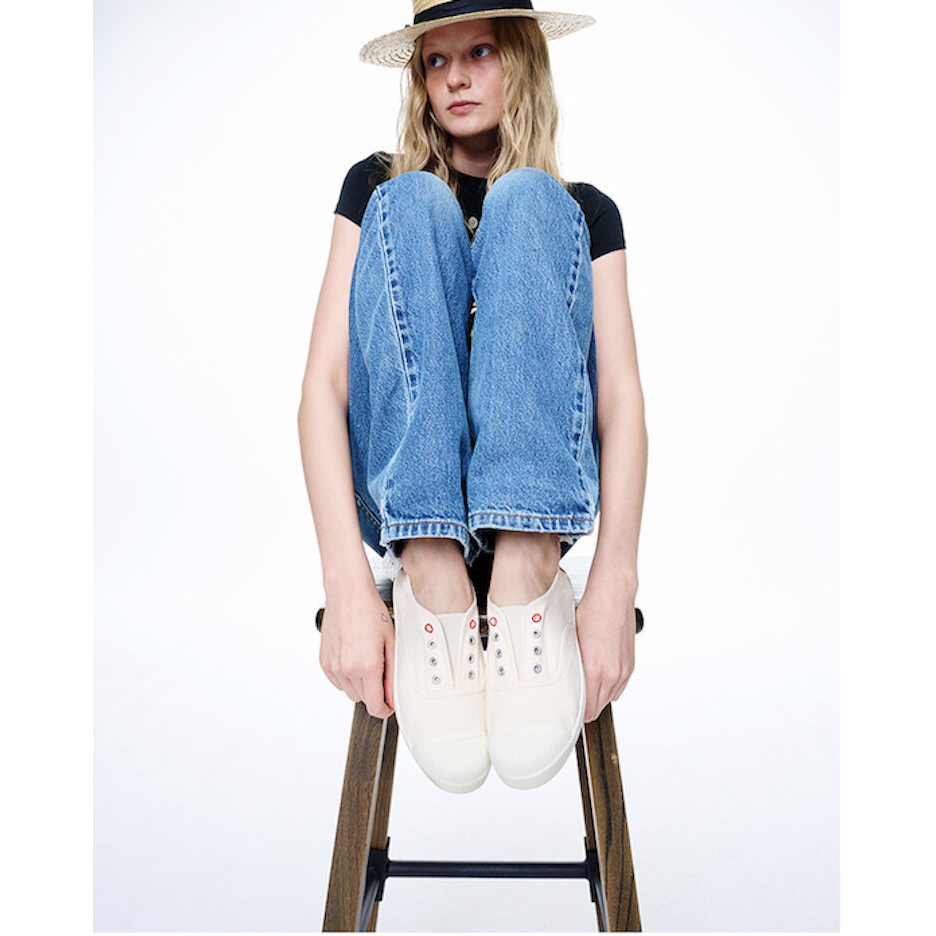 Mardi  Mercredi  白色懶人帆布鞋 24.5cm-細節圖4