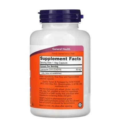 美國代購 NOW Foods CoQ10 輔酶 Q10 30mg 240顆-細節圖2