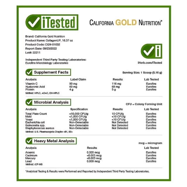 美國代購 California Gold Nutrition CollagenUP 膠原蛋白 玻尿酸 維生素 C-細節圖4