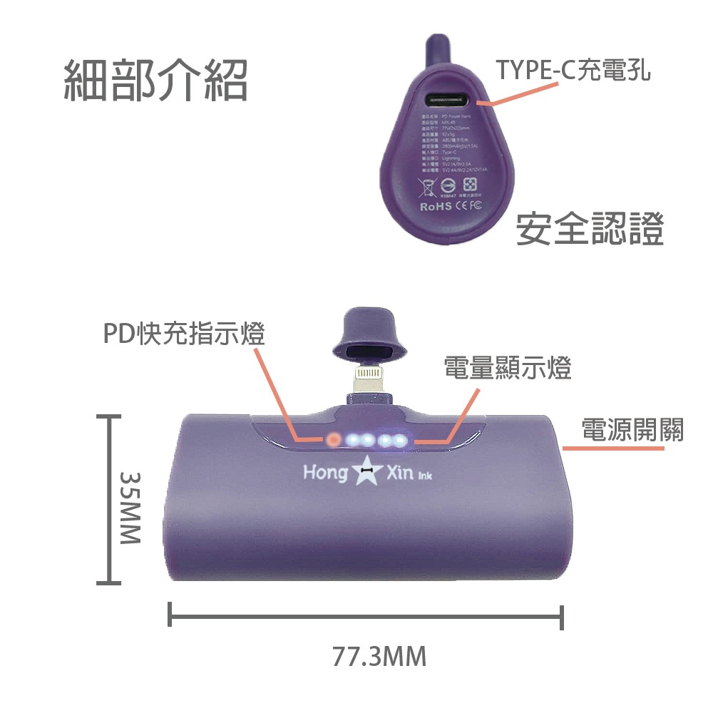 快充 直插式行動電源 20W PD快充 行動電源 口袋寶 直插式行動電源 無線行動電源 移動電源 交換禮物-細節圖5