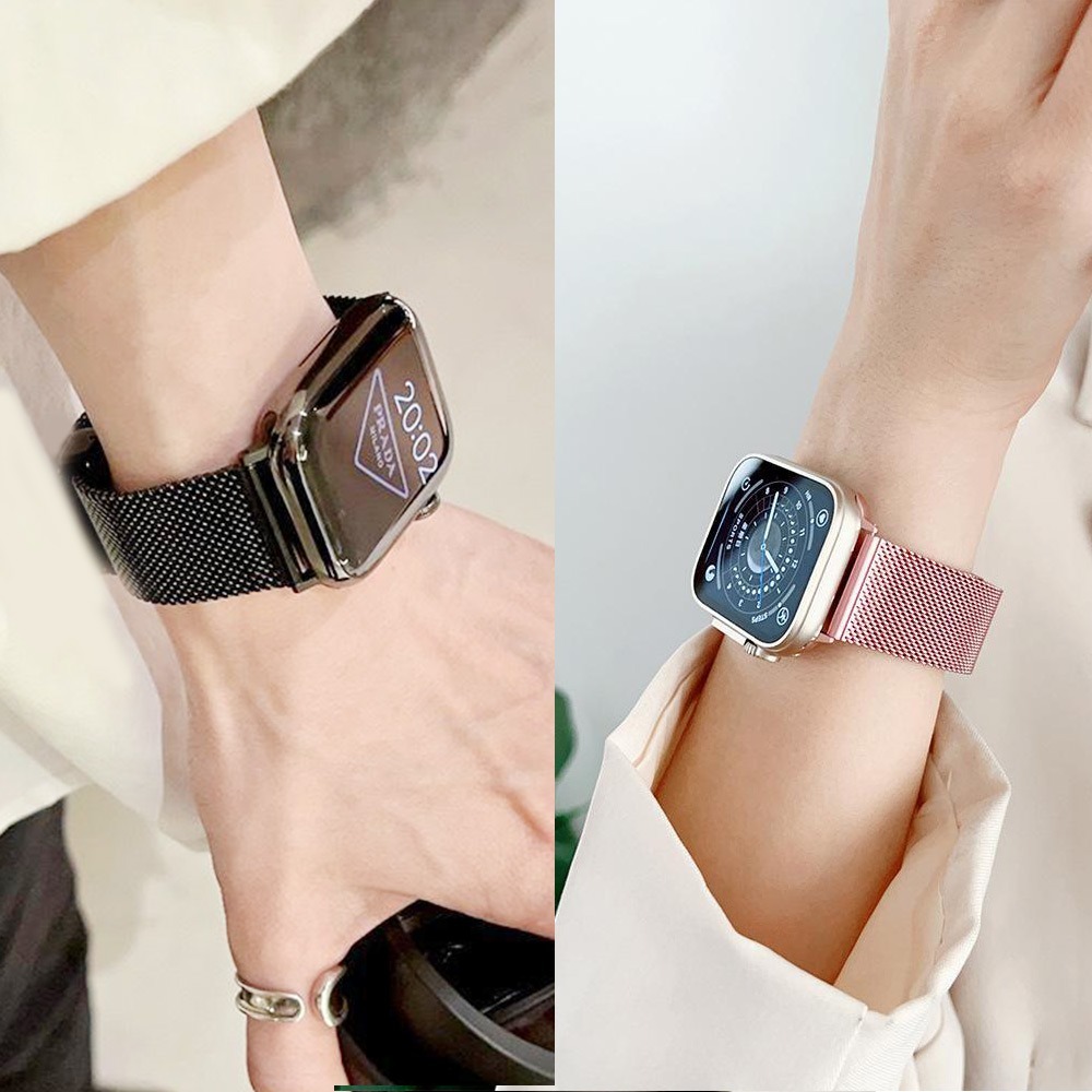 Apple watch 錶帶 iwatch 不銹鋼錶帶 適用38/40/41/42/44/45/49MM 素面百搭錶帶-細節圖7