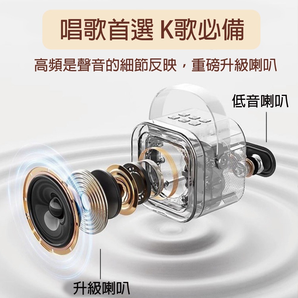 K12無線雙麥克風音箱 移動KTV K歌神器 藍芽音箱 家庭KTV 無線麥克風 交換禮物 音響-細節圖4
