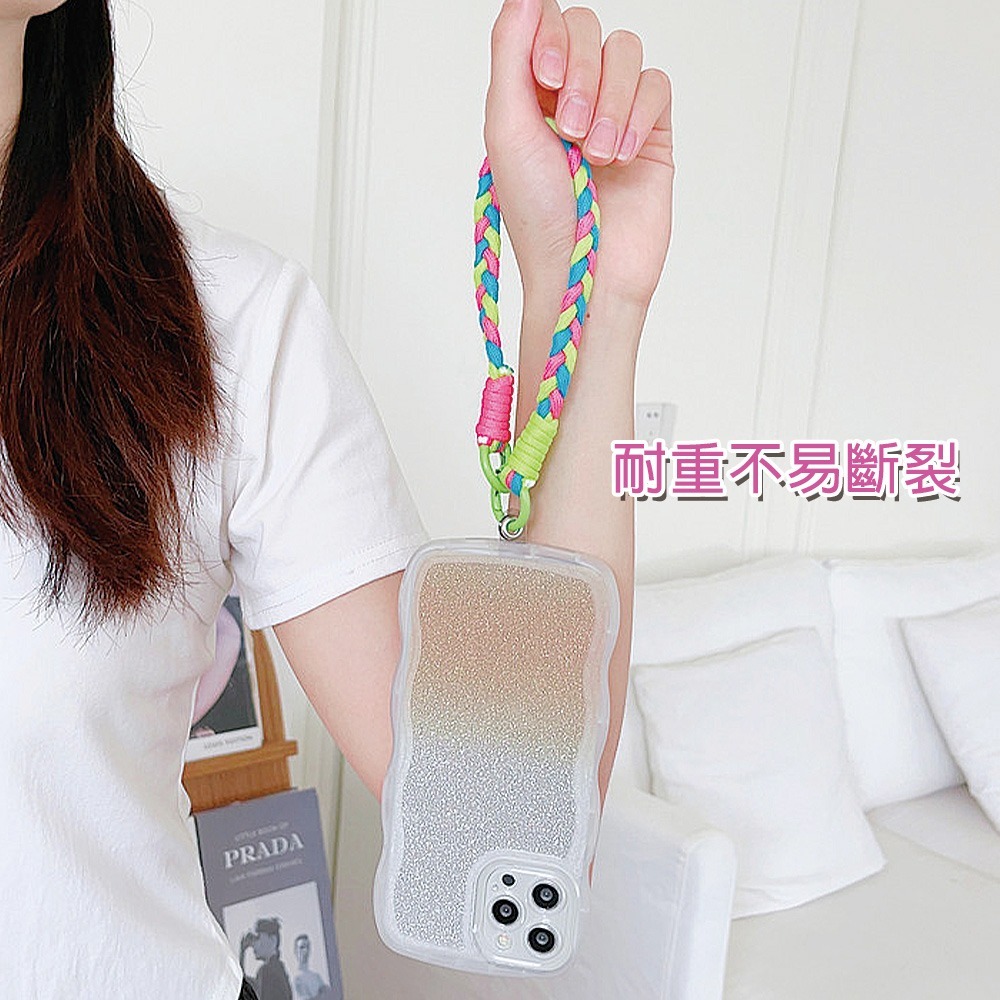 可單雙鈎彩色扣麻花手腕掛繩 手腕繩 保護殼背帶 吊繩掛片 斜背 掛繩 蘋果 OPPO 三星 小米 手機殼掛繩-細節圖5