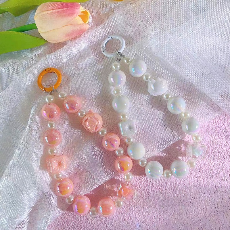 可單雙鈎 貓咪串珠手腕掛繩 手機掛鏈 手機鍊 手機掛繩 吊飾 掛飾 包包掛飾 手腕練 掛繩 手機殼掛繩-細節圖4