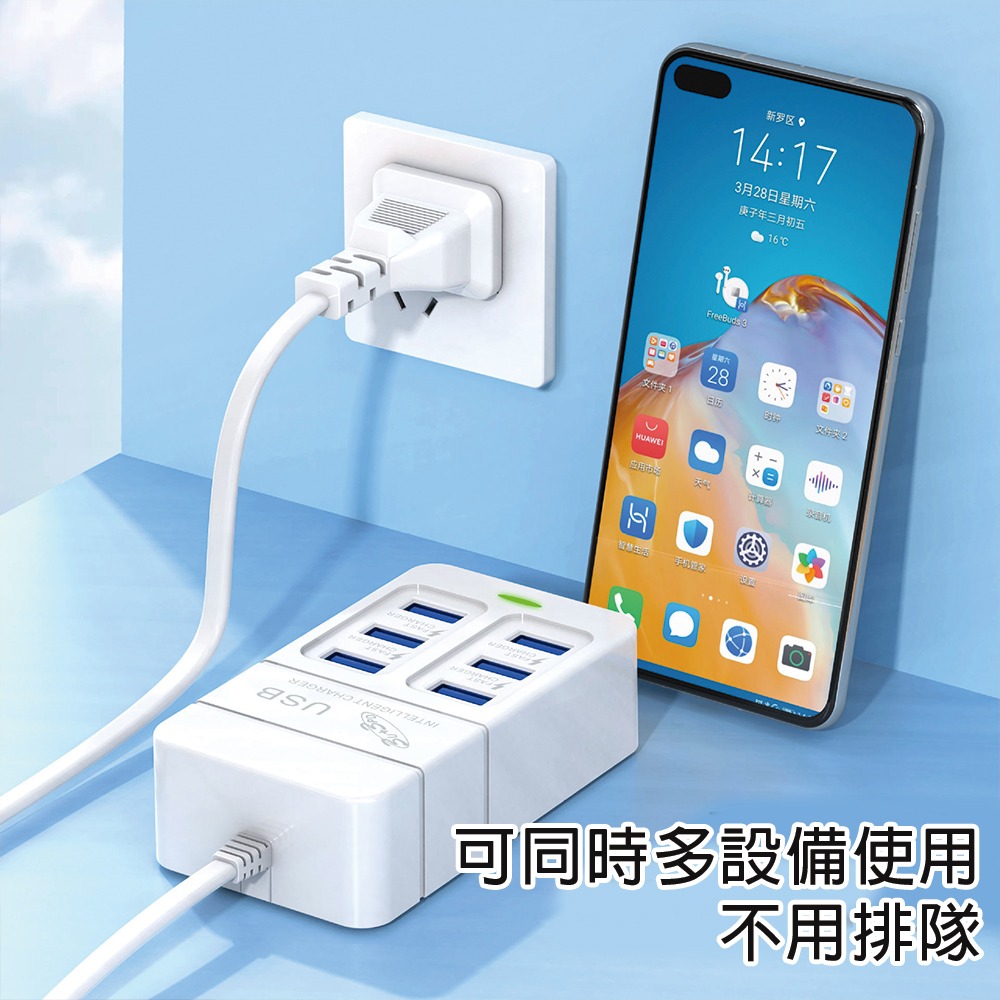 65W 多孔延長線 USB/TYPE-C 分線器 集線器 USB擴充埠 傳輸線 延長線 六孔擴充槽 連接埠-細節圖3