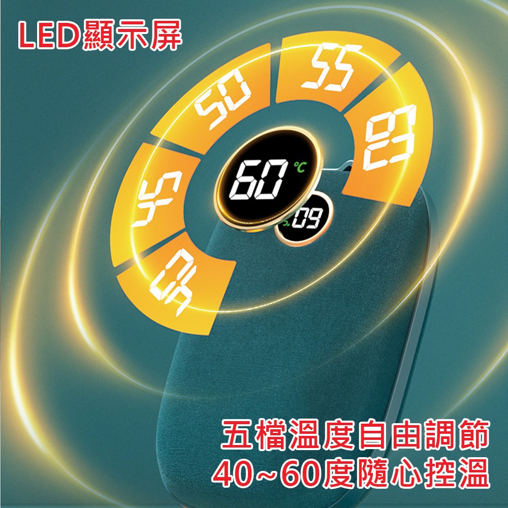 快速出貨 五檔 快速熱液晶顯示暖手寶 暖手 電暖蛋 暖手寶 交換禮物 寒流必備 暖暖蛋 充電暖暖包 防寒物品-細節圖2