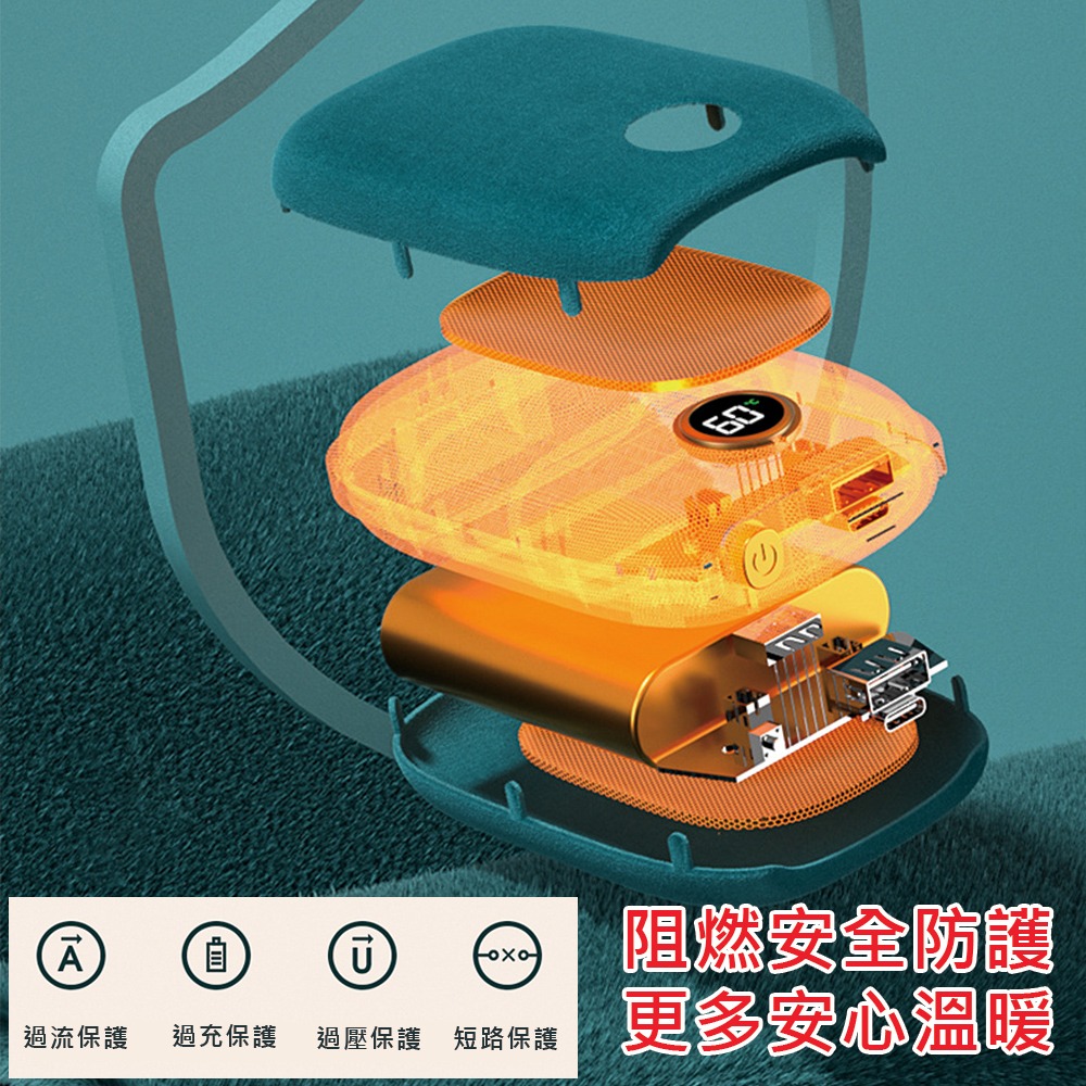 快速出貨 五檔 快速熱液晶顯示暖手寶 暖手 電暖蛋 暖手寶 交換禮物 寒流必備 暖暖蛋 充電暖暖包 防寒物品-細節圖4