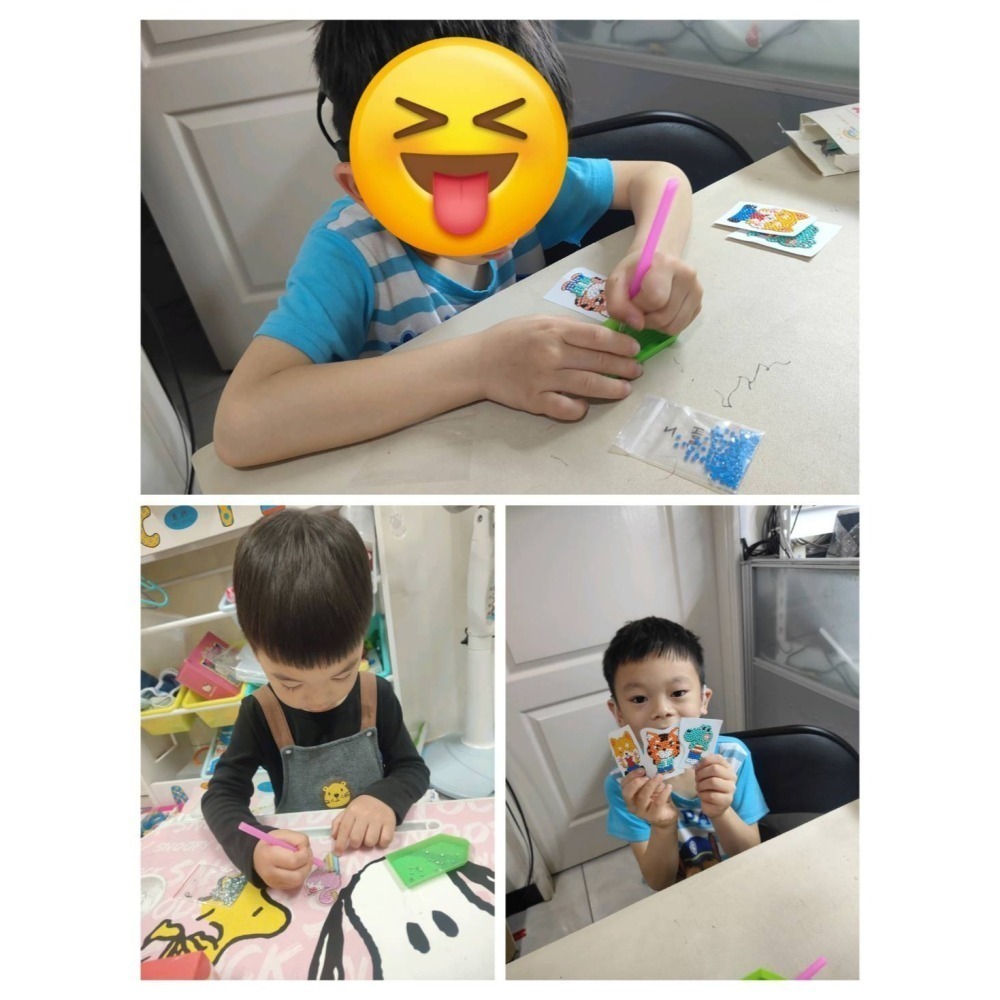 台灣現貨 卡通手工DIY鑽石貼材料包 兒童點鑽貼紙-細節圖8