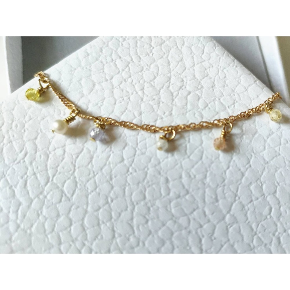 『niki_hope』|♫音符上的精靈 👧|鋯英石 珍珠 <招財>天然水晶細手鍊 水晶手鍊 14k 手環 手鍊手鏈-細節圖7