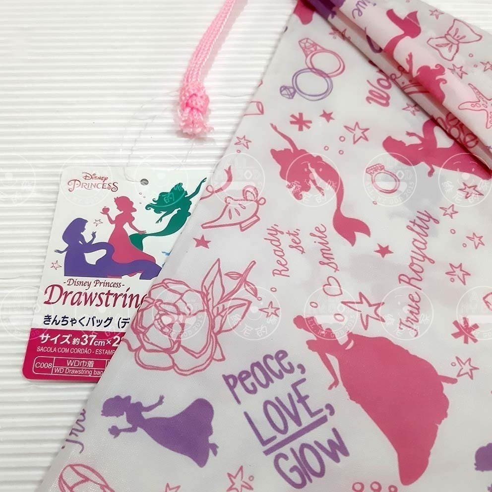 迪士尼 束口袋 正版 公主 玩具總動員 米奇 收納袋 化妝袋 日本大創 A款 ALL.MY GOD-細節圖4