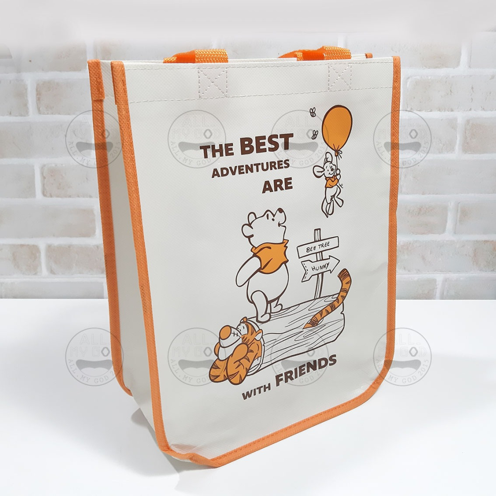 迪士尼 提袋 維尼 小豬 跳跳虎 小荳 袋鼠 手提袋 便當袋 環保袋 收納袋 購物袋 韓國大創正版 ALL.MY GOD-細節圖7