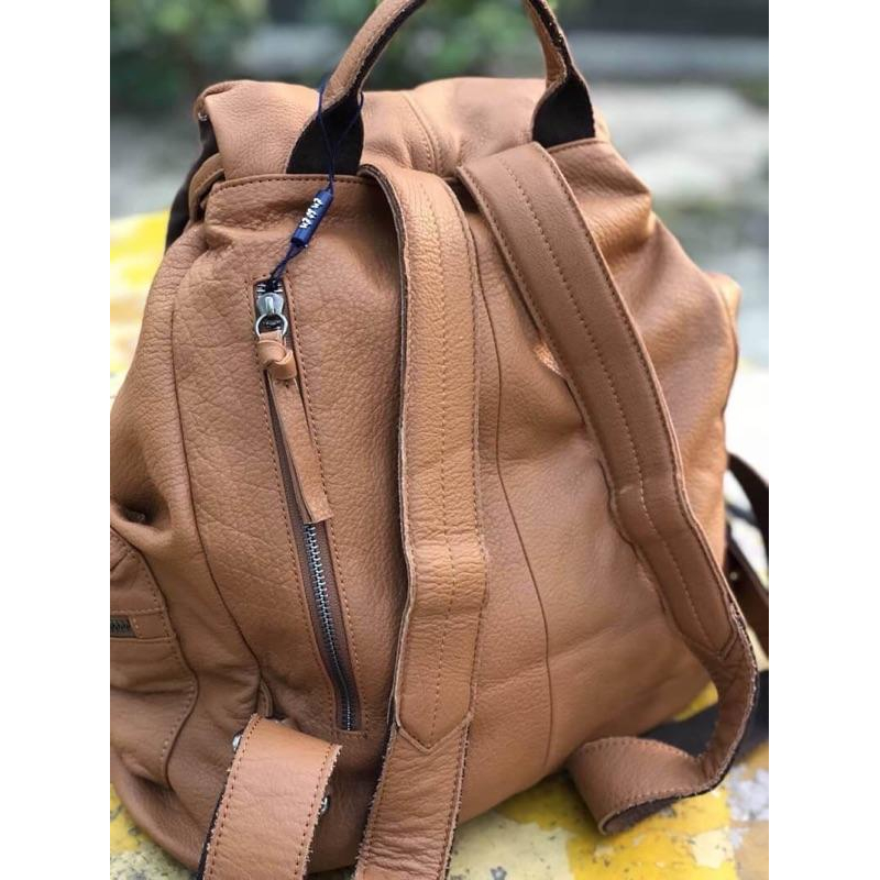 韓國🇰🇷空運～💜ensoen 超質感牛皮三口袋後背包（❣️限量）～牛皮後背包～旅行後背包～-細節圖6