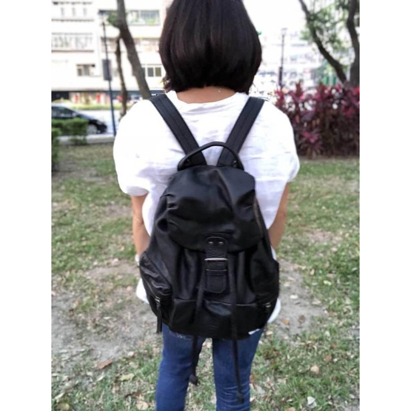 韓國🇰🇷空運～💜ensoen 超質感牛皮三口袋後背包（❣️限量）～牛皮後背包～旅行後背包～-細節圖9