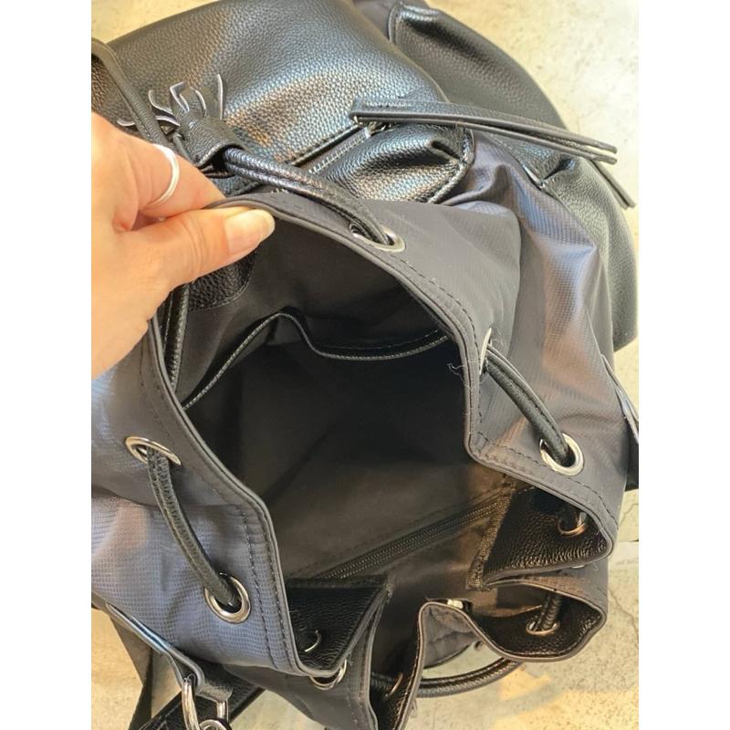 韓國🇰🇷空運～🔥現貨～💜韓國尼龍三用包～🔥好評回歸‼️質感尼龍肩背、斜背縮口水桶包‼️～尼龍斜背包～水桶包～後背包-細節圖3