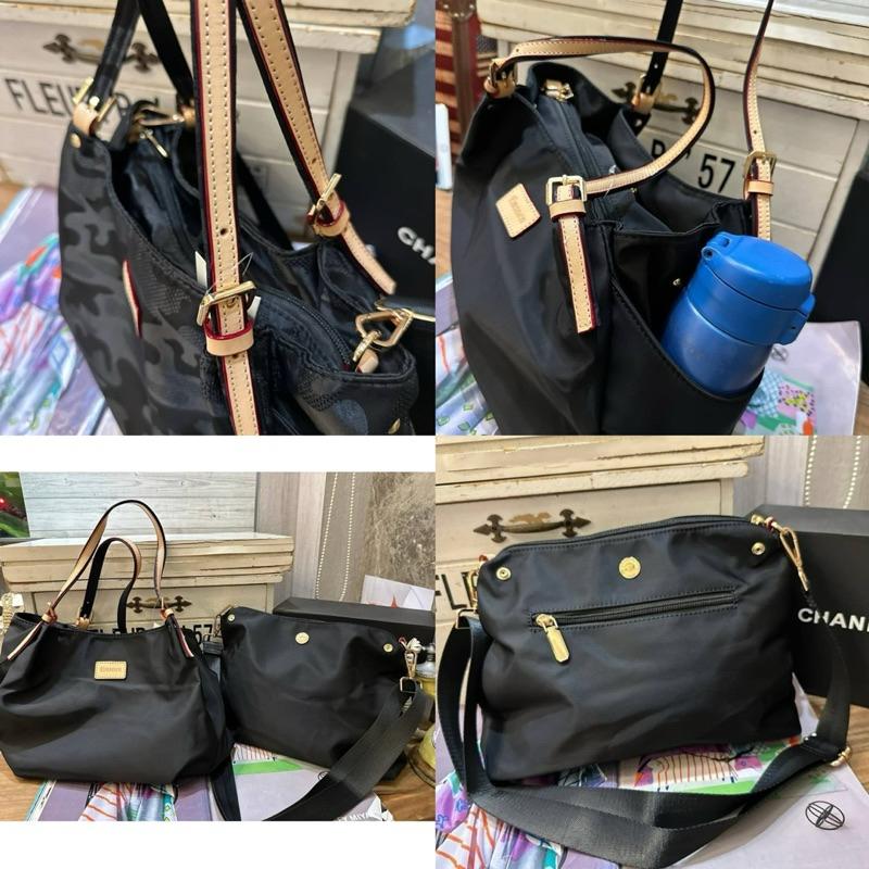 韓國🇰🇷空運～💜韓國尼龍兩用包～🔥ensoen樹羔牛皮尼龍手提斜背包‼️～肩背包～斜背包-細節圖9