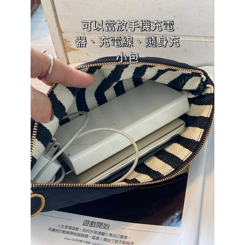 韓國🇰🇷空運～🔥現貨～💜韓國尼龍菱格包～🔥質感尼龍菱格化妝包～尼龍菱格紋拉鍊小包～尼龍-細節圖7