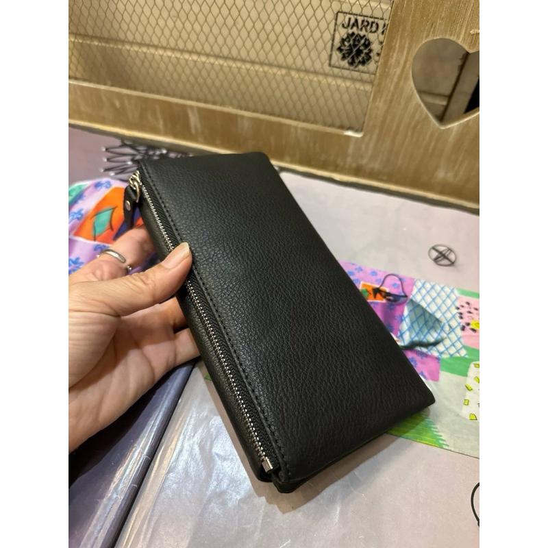 韓國🇰🇷空運～🔥現貨～💜韓國真皮長夾～🔥超美❤️‍🔥軟牛皮長夾‼️～牛皮翻蓋磁釦長夾～牛皮-細節圖3