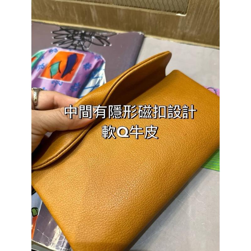 韓國🇰🇷空運～🔥現貨～💜韓國真皮長夾～🔥超美❤️‍🔥軟牛皮長夾‼️～牛皮翻蓋磁釦長夾～牛皮-細節圖4