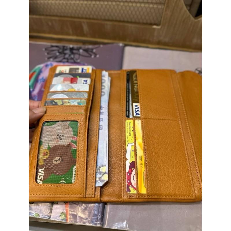 韓國🇰🇷空運～🔥現貨～💜韓國真皮長夾～🔥超美❤️‍🔥軟牛皮長夾‼️～牛皮翻蓋磁釦長夾～牛皮-細節圖6