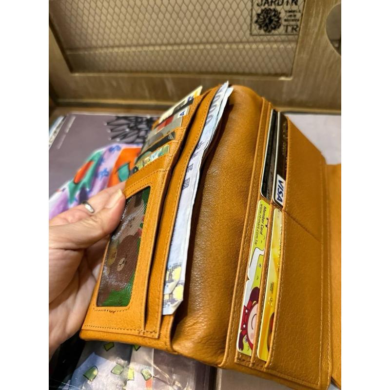 韓國🇰🇷空運～🔥現貨～💜韓國真皮長夾～🔥超美❤️‍🔥軟牛皮長夾‼️～牛皮翻蓋磁釦長夾～牛皮-細節圖7