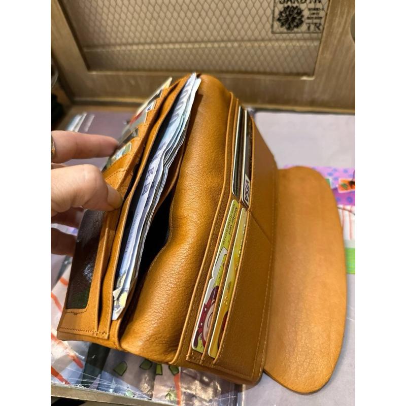 韓國🇰🇷空運～🔥現貨～💜韓國真皮長夾～🔥超美❤️‍🔥軟牛皮長夾‼️～牛皮翻蓋磁釦長夾～牛皮-細節圖9