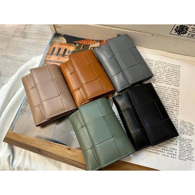 韓國🇰🇷空運～💜韓國真皮短夾～🔥質感羊皮寬織短夾‼️～羊皮短夾～編織短夾～羊皮-細節圖2