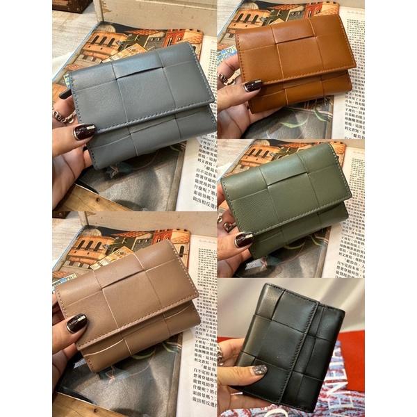 韓國🇰🇷空運～💜韓國真皮短夾～🔥質感羊皮寬織短夾‼️～羊皮短夾～編織短夾～羊皮-細節圖8