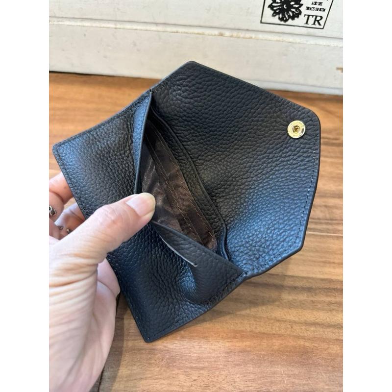 韓國🇰🇷空運～🔥現貨～💜韓國真皮短夾～❤️牛皮薄款信封短夾～信封釦子短夾～短夾-細節圖3