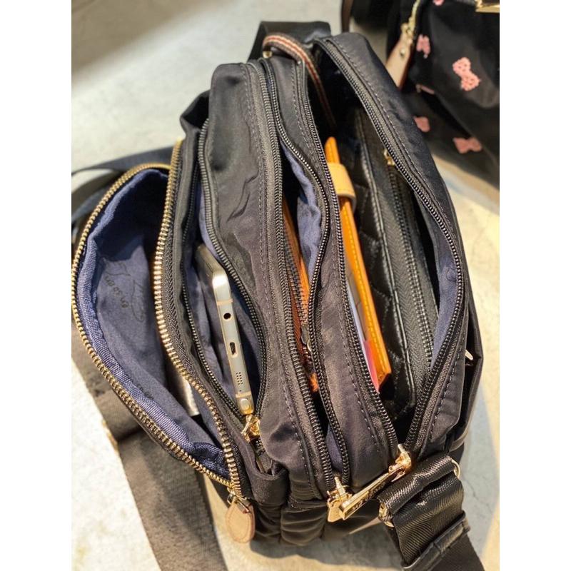 韓國🇰🇷空運～🔥現貨～💜韓國尼龍斜背包～🔥ensoen尼龍多格層斜背包‼️～旅行包～尼龍-細節圖7