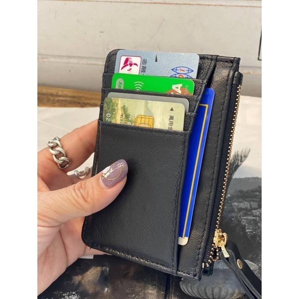 韓國🇰🇷空運～💜韓國真皮零錢包~🔥質感菱格紋羊皮卡片零錢包‼️～鑰匙包～零錢包～真皮-細節圖5